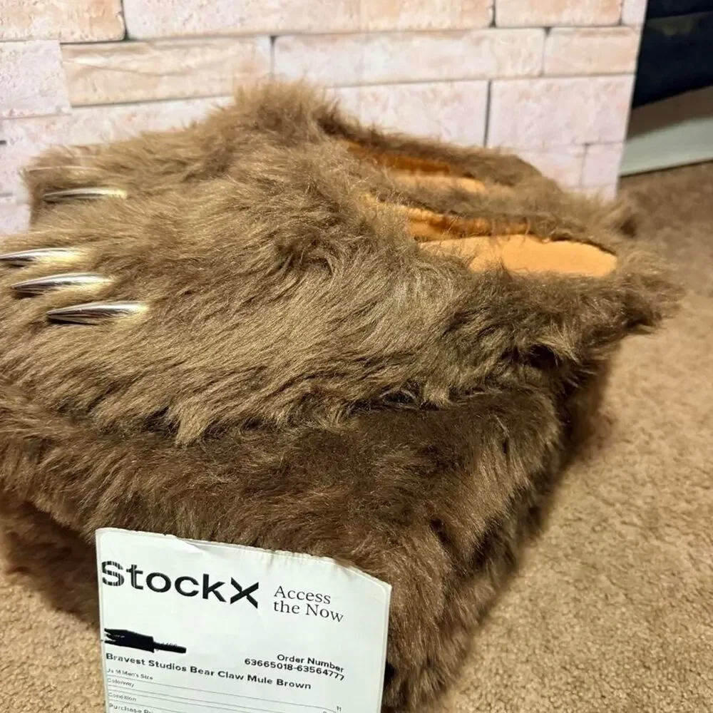 Bravest-studios Men's Brown Slippers